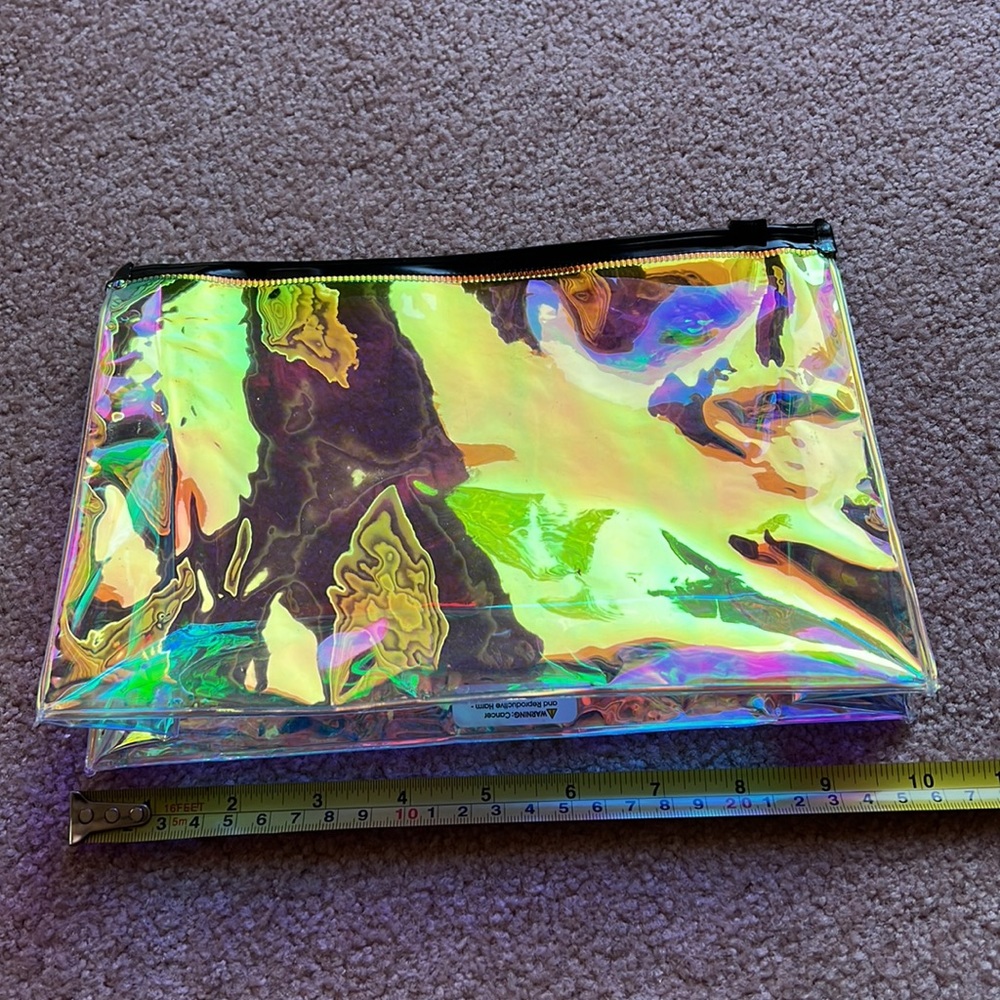 New iridescent Make up bag